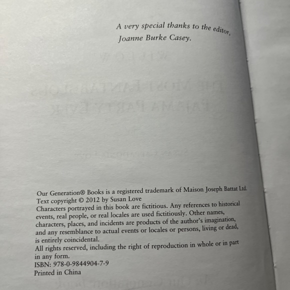 The Most Fantabulous Pajama Party Ever Featuring Willow (Our Generation) Hardcov - Picture 5 of 5